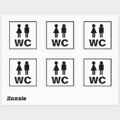 Homme icône WC wc autocollant pour toilettes (Feuille)