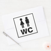 Homme icône WC wc autocollant pour toilettes (Enveloppe)