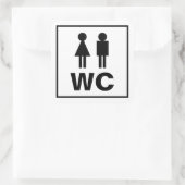 Homme icône WC wc autocollant pour toilettes (Sac)