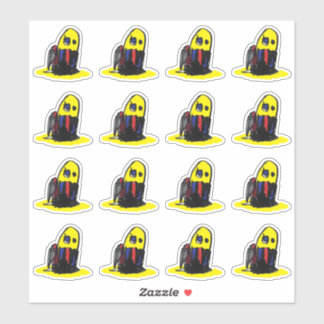 Homme Jaune Funky - Stickers Vinyle Coupé Sur Mesu