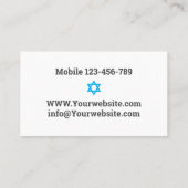 Homme juif Carte de visite (Dos)