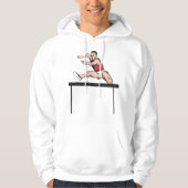 Homme Jumping Hurdles Sweat - shirt à capuche d'at (Devant)