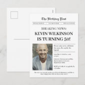 Homme, Mythe, Légende Journal Invitation Anniversa (Devant / Derrière)