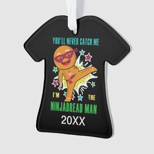 Homme Ninjabread personnalisé vous ne m'attraperez (devant)