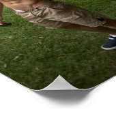 Homme noir et blanc | affiche de fitness (Coin)