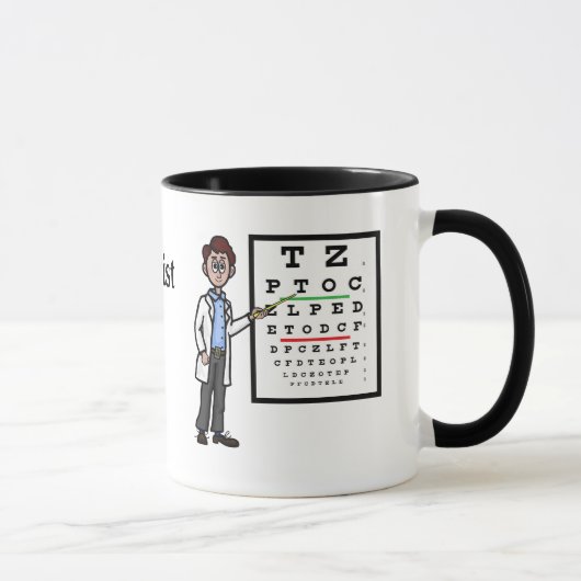 Homme OEil Docteur et OEil Nom Mug (Droite)