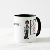 Homme OEil Docteur et OEil Nom Mug (Devant droit)