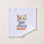Homme pathétique - Design de chat Sarcastique (Gant de toilette)