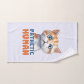 Homme pathétique - Design de chat Sarcastique (Serviette à main)