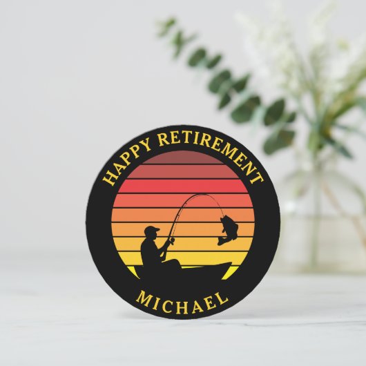 Homme Pêche Rétro Sunset Modèle de retraite (Debout devant)