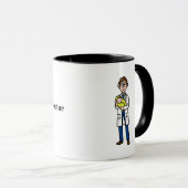 Homme Pediatricien Docteur Holding Baby Mug (Devant droit)