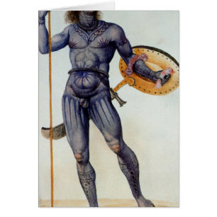 Homme Pictish tenant un bouclier