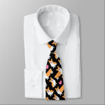 Homme qui aime Corgis drôle Cravate<br><div class="desc">Un cadeau amusant pour l'homme qui aime le corgis.  La couleur arrière - plan est personnalisable.</div>