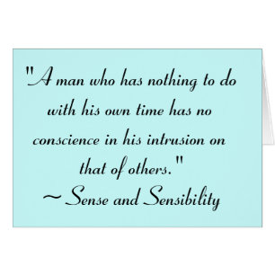 Homme sans temps Jane Austen Citation