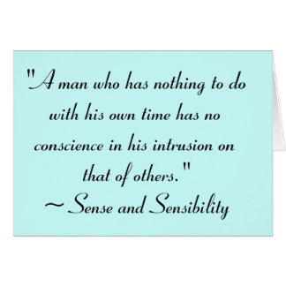 Homme sans temps Jane Austen Citation
