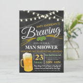 Homme Shower Baby Invitation (Debout devant)
