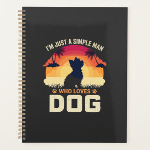 Homme Simple Qui Aime Silhouette De Chien Coucher