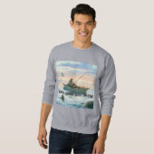 Homme Sweatshirt de base (Devant entier)