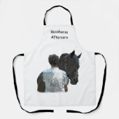 Homme tenant Cheval léger tablier (Recto)