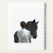 Homme tenant le cheval léger planificateur quotidi (Dos)