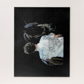 Homme tenant le cheval sombre Jigsaw Puzzle Puzzle (Vertical)