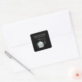 Homme tenant un cheval Stickers Sombre (Enveloppe)