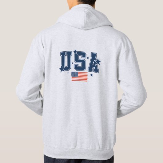 Homme USA Sweat à capuche (Dos)