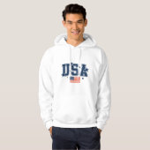 Homme USA Sweat à capuche (Devant entier)