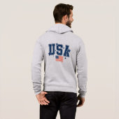 Homme USA Sweat à capuche (Dos entier)