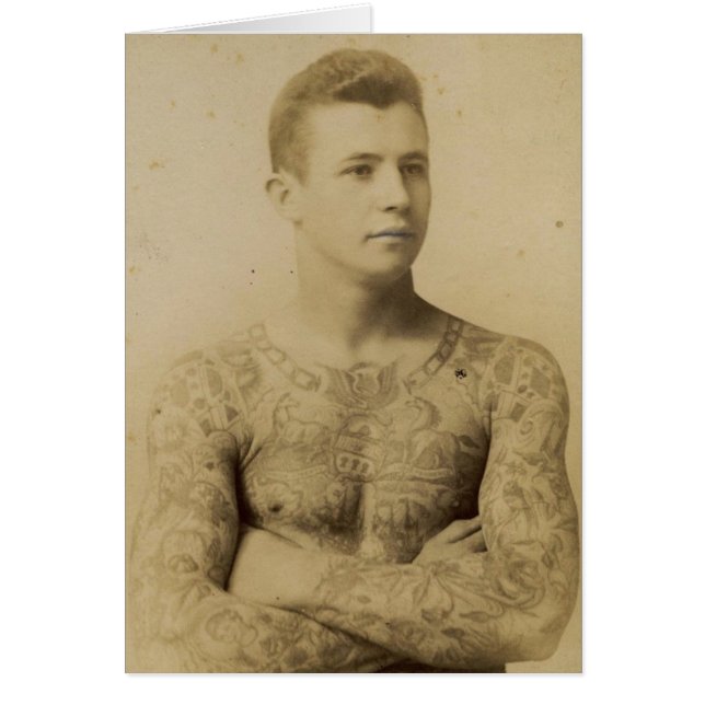 Homme vintage chaud de tatouage (Devant)