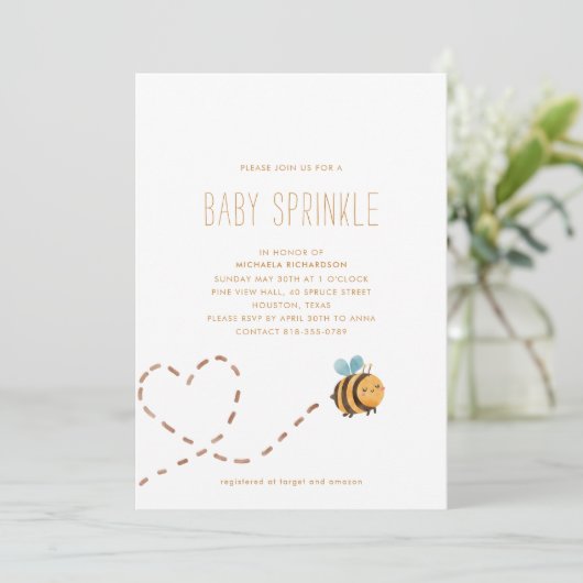 HOMMEL BIJ MODERN MINIMAL BABY SPRINKLE | KAART (Staand voorkant)