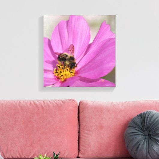 Hommel en kosmos canvas afdruk (Insitu (Woonkamer))