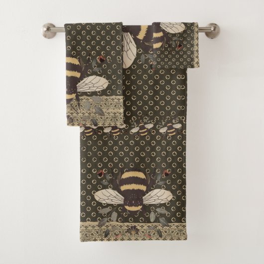 Hommel Grieks Kant Bruin Geel Bad Handdoek (Insitu)