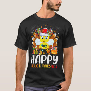 Hommel Halloween Kerstmis Gelukkig Hallothanksm T-shirt