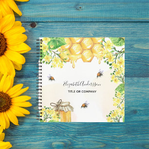 Hommel honing gele bloem naam bedrijf notitieboek