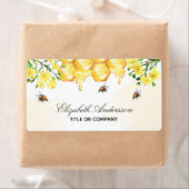 Hommel honing gele bloem naam script etiket (Insitu)