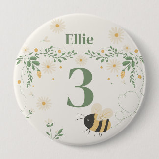 Hommel Kind Verjaardag Leeftijdsherinneringsbadge Ronde Button 4,0 Cm