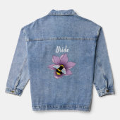 Hommel Lavendel Bloemen Geel Denim Jacket (Achterkant)