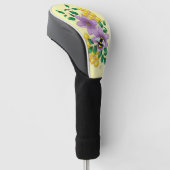 Hommel Lavendel Bloemen Geel Golfheadcover (Schuin)