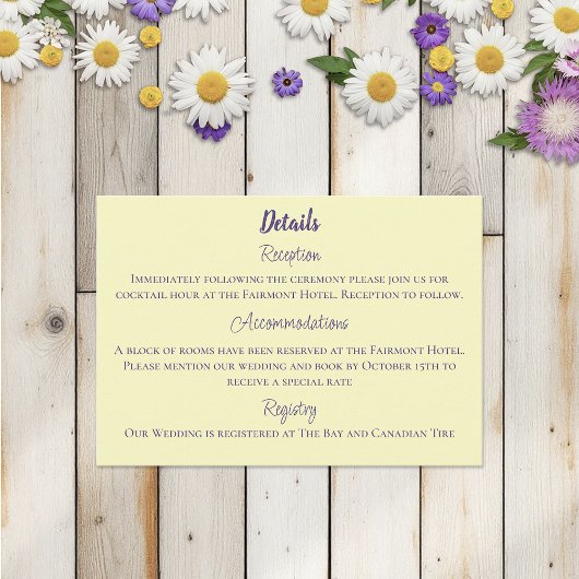Hommel Lavendel Bloemen Geel Informatiekaartje