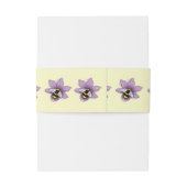 Hommel Lavendel Bloemen Geel Uitnodigingen Wikkel (Achterkant Voorbeeld)