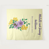 Hommel Lavendel Bloemen Geel Wandkleed (Voorkant (horizontaal))