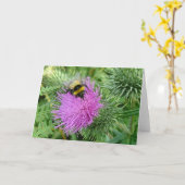 Hommel op distel kaart (Gele Bloem)
