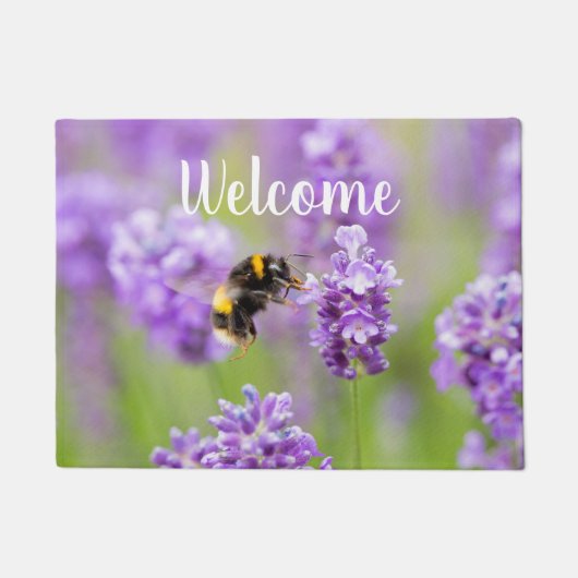 hommel op lavendel deurmat (Voorkant)
