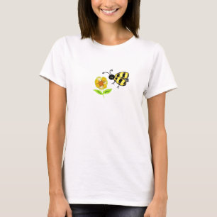 Hommels met gele bloem t-shirt