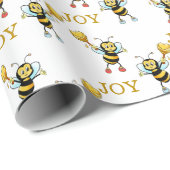 Hommels met hartpatroon wikkeling cadeaupapier (Rol Hoek)