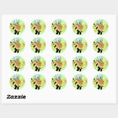 hommelschildpad ronde sticker (Vel)