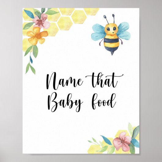 Hommeltje - naam dat babyvoedsel poster (Voorkant)