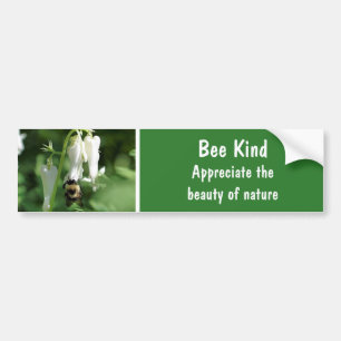 Hommeltje Op Columbine Bloem Bij Vriendelijk Bumpersticker