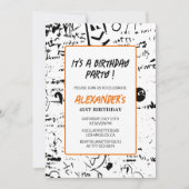 Hommes 41e anniversaire invitations Graffiti Party (Devant)